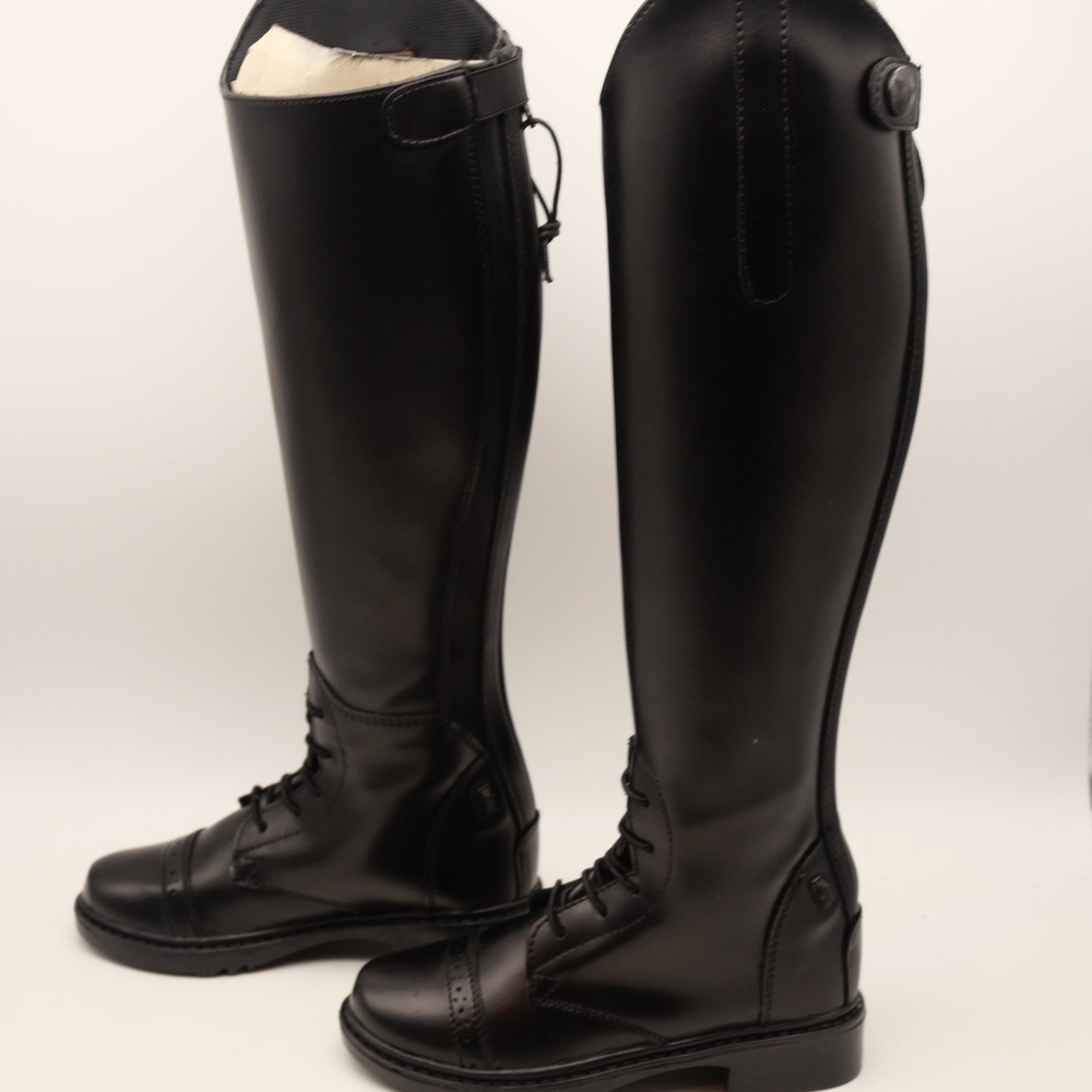 NEW TuffRider Kid's Size 12 Starter Back Zip Field Boots Black - Picture 3 of 11